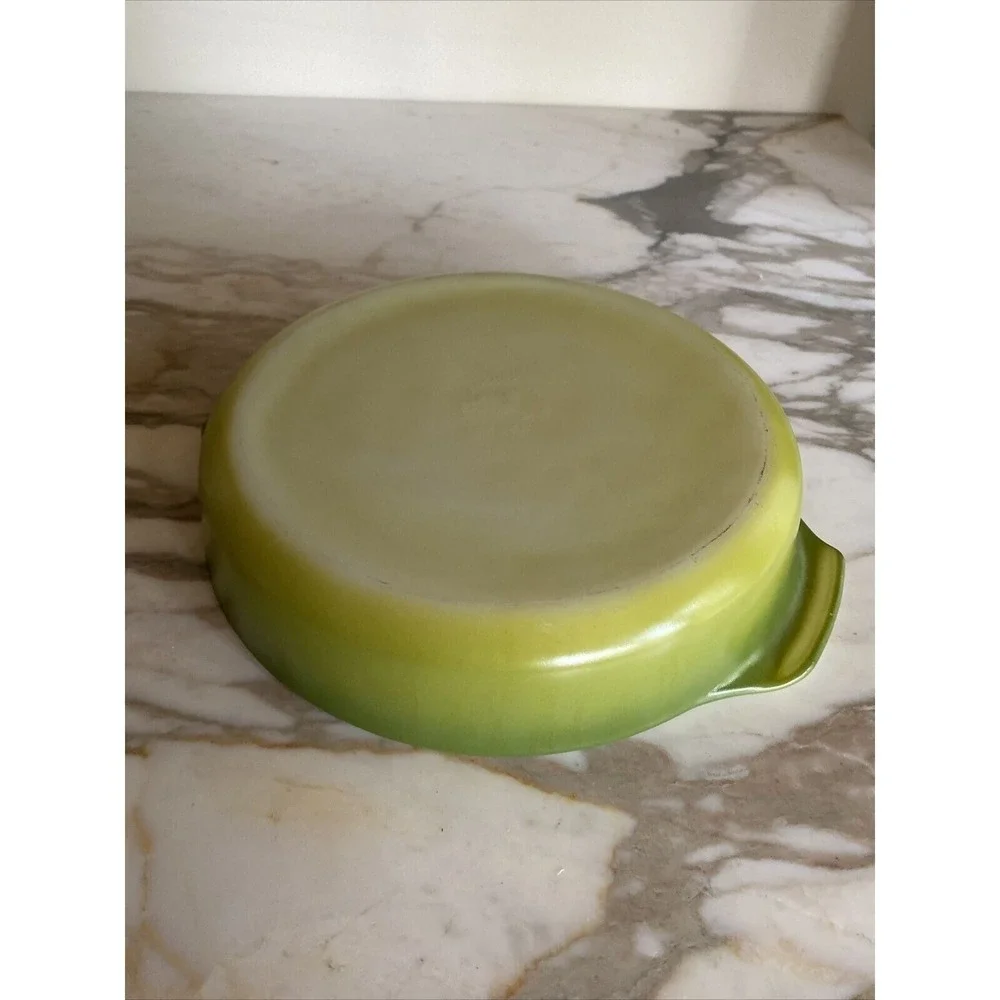 Anchor Hocking Fire King Oval Baking Dish Lime Green Ovenware Made in USA‎